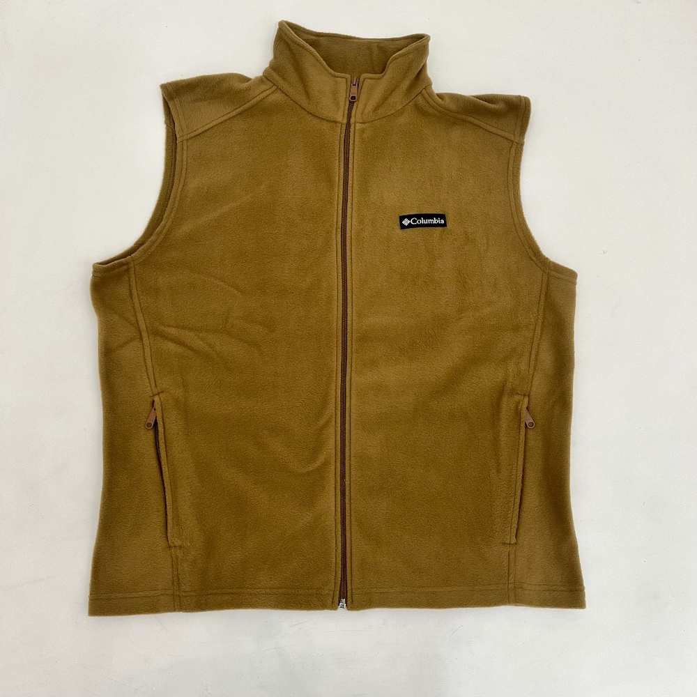 Columbia Mens Steens Mountain‎ Fleece Full Zip Vest Jacket Size L Buffalo Hiking